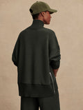 Varley Barker High Neck Sweat - Olive Marl