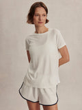 Varley Saskia Seamless Longline Tee - White
