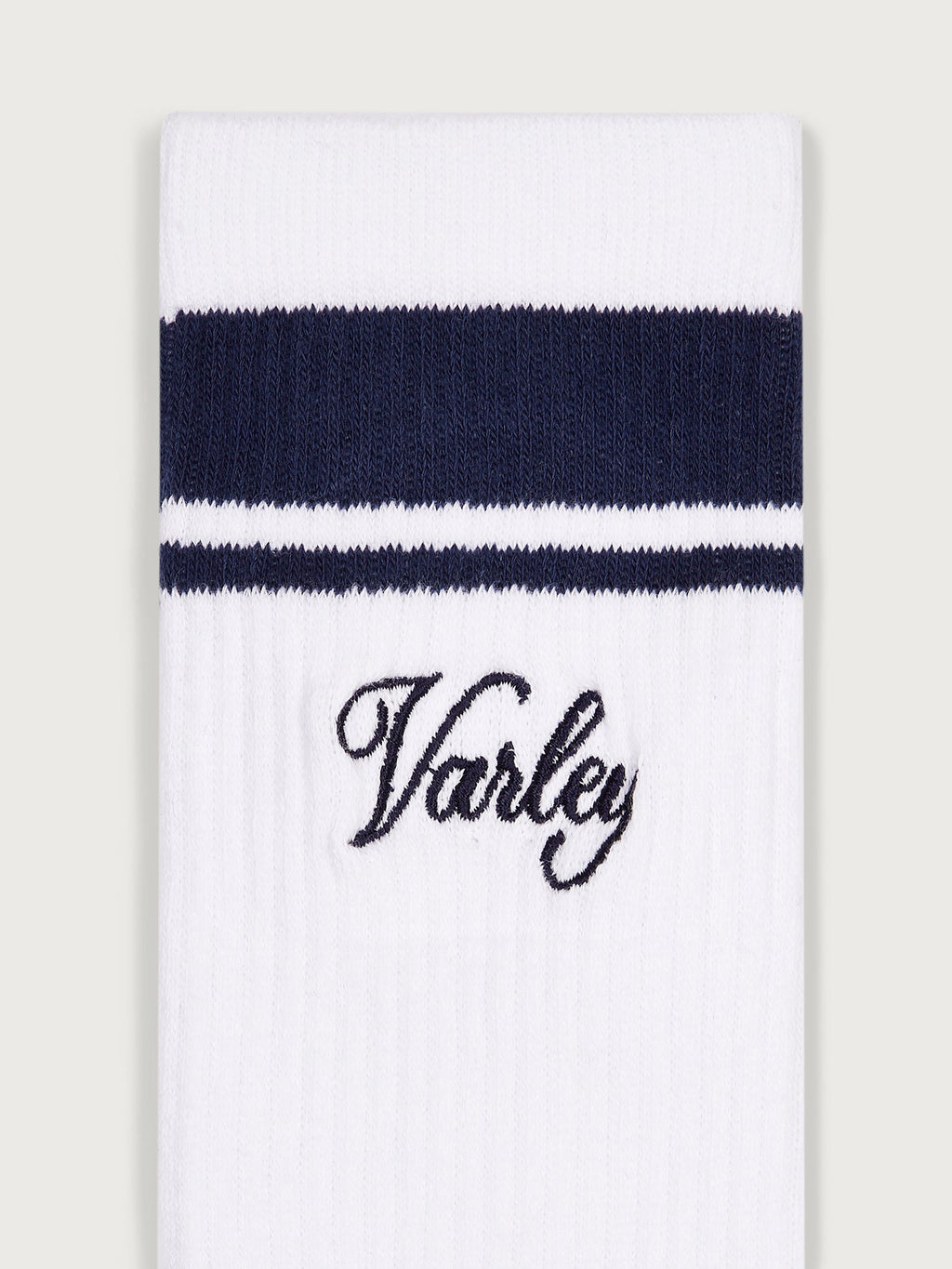 Varley Lamar Club Stripe Sock - White/Blue Nights