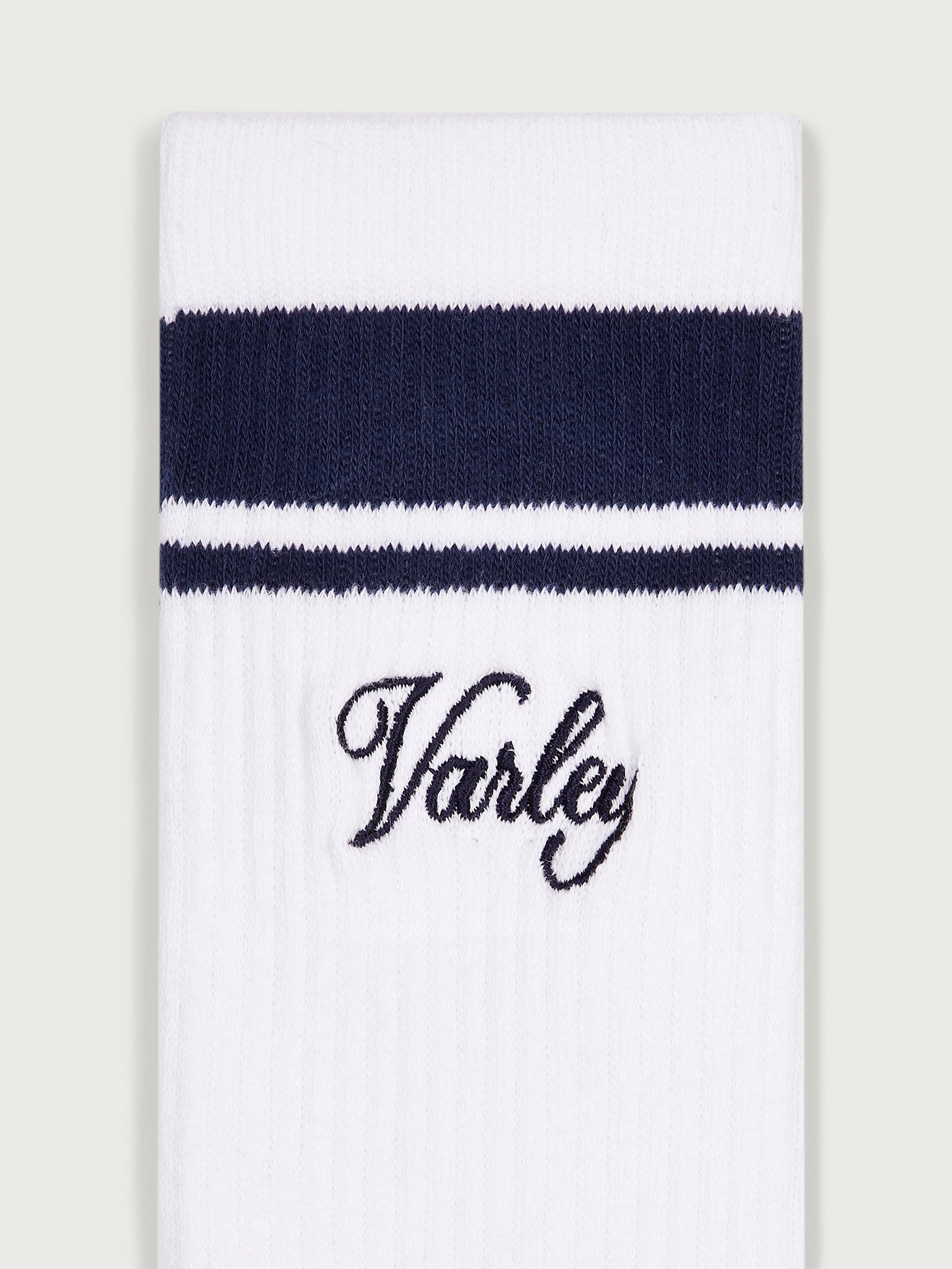 Varley Lamar Club Stripe Sock - White/Blue Nights