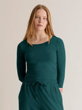 Komodo Darcey Long Sleeved Organic Cotton Top - Teal