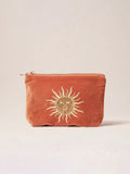 Elizabeth Scarlett Velvet Mini Pouch - Rust Sun Goddess