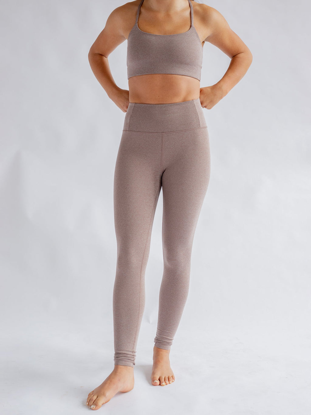 Girlfriend Collective Float High Rise Leggings - Heather Cocoon