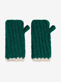 Komodo Rafi Rib Lambswool Mitten - Evergreen