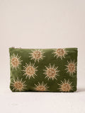 Elizabeth Scarlett Velvet Everyday Pouch - Fern Green Sun Goddess