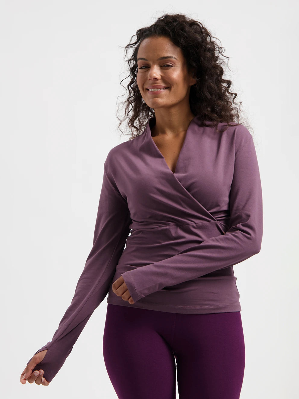 Urban Goddess Ishtar Long Sleeve Yoga Top - Berry