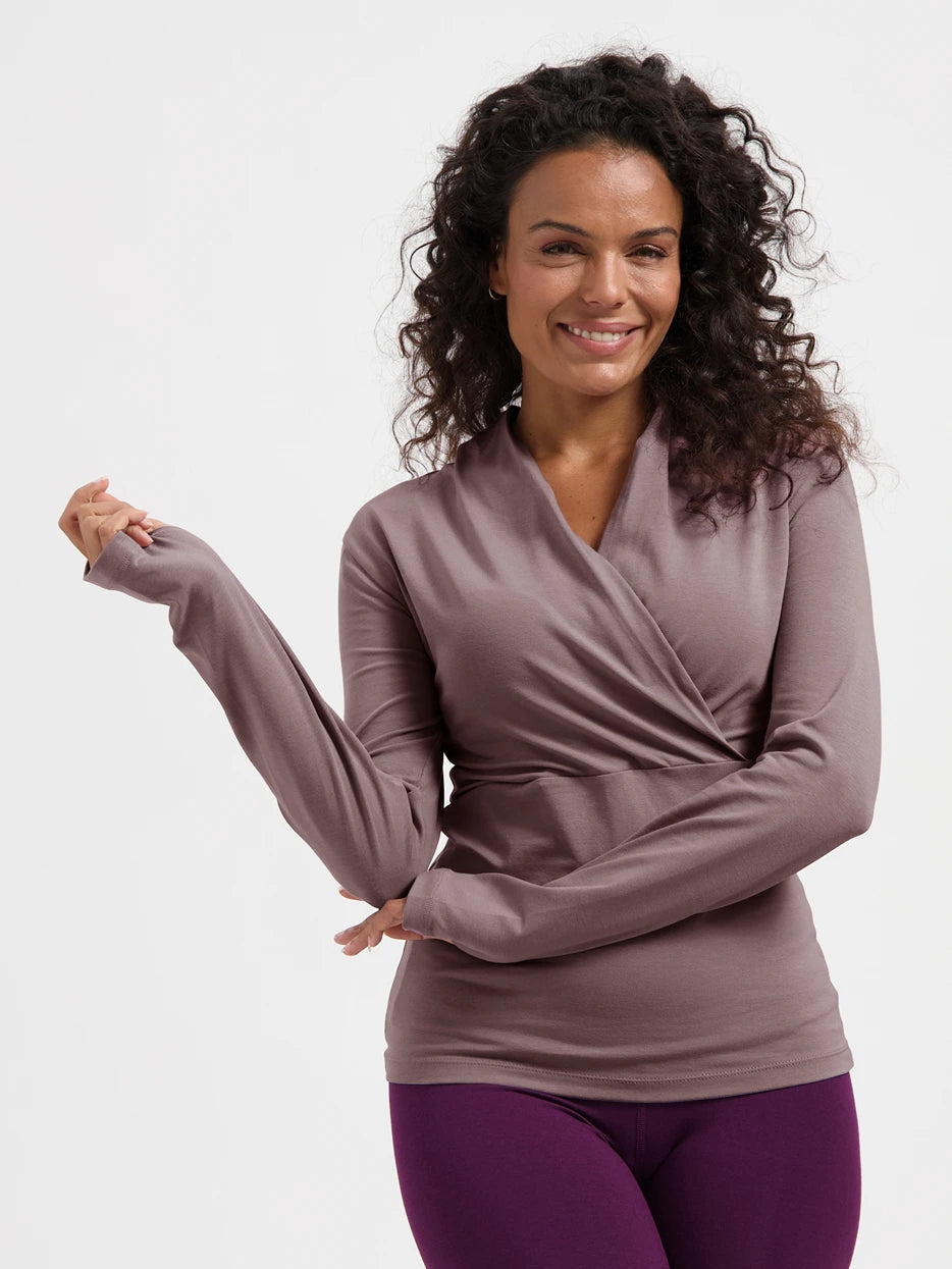 Urban Goddess Ishtar Long Sleeve Yoga Top - Fireclay