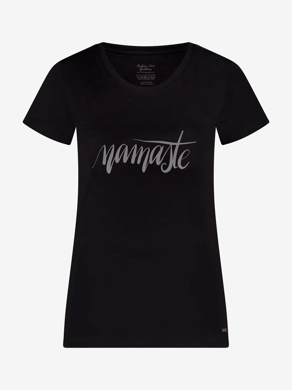 Urban Goddess Namaste Core Yoga Tee - Onyx Black