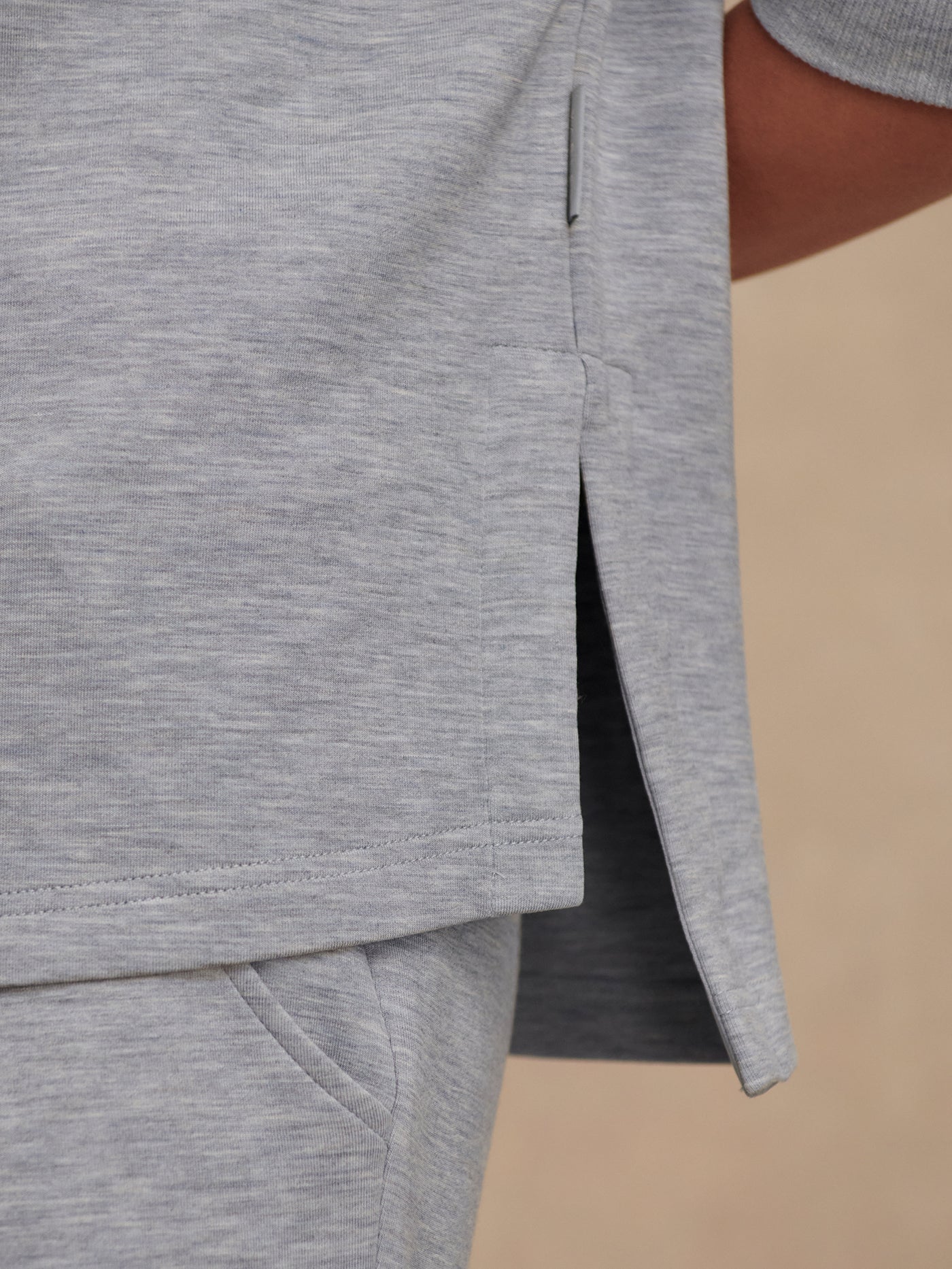 Varley Larson Half Zip Sweat - Mid Blue Marl