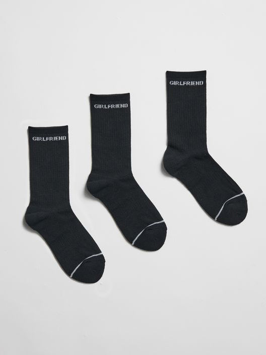 Girlfriend Collective 3-pack Crew Socks - Black
