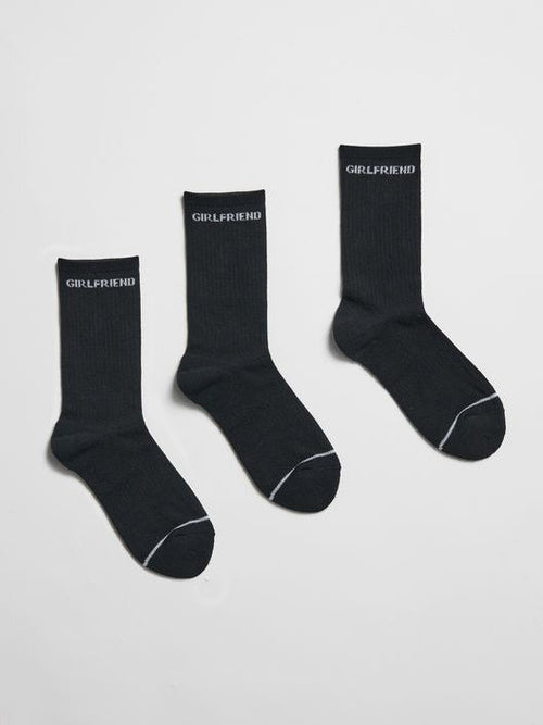 Girlfriend Collective 3-pack Crew Socks - Black