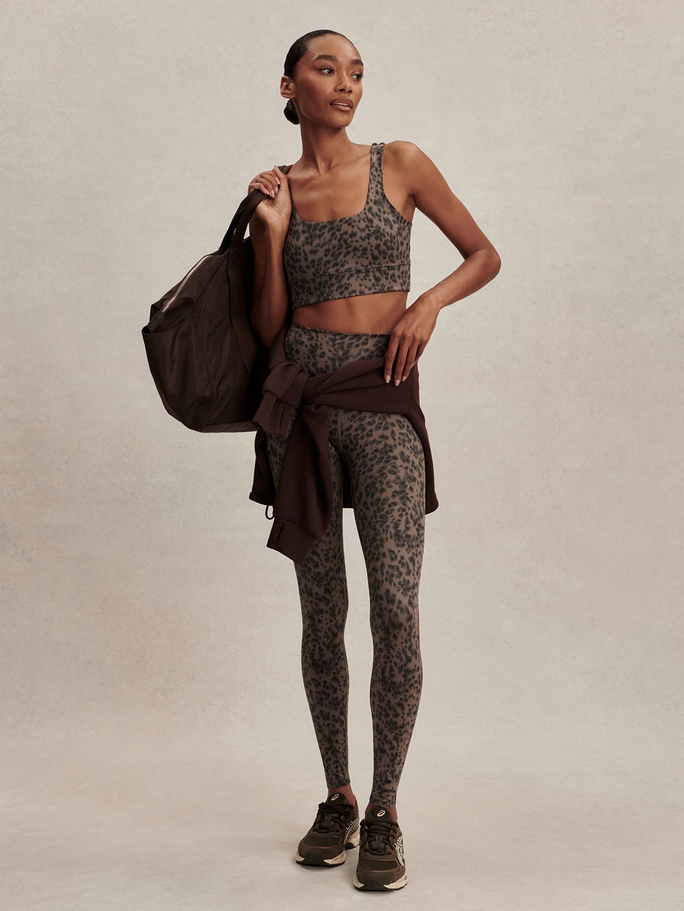 Varley Freesoft Cori Bra - Brown Contrast Cheetah