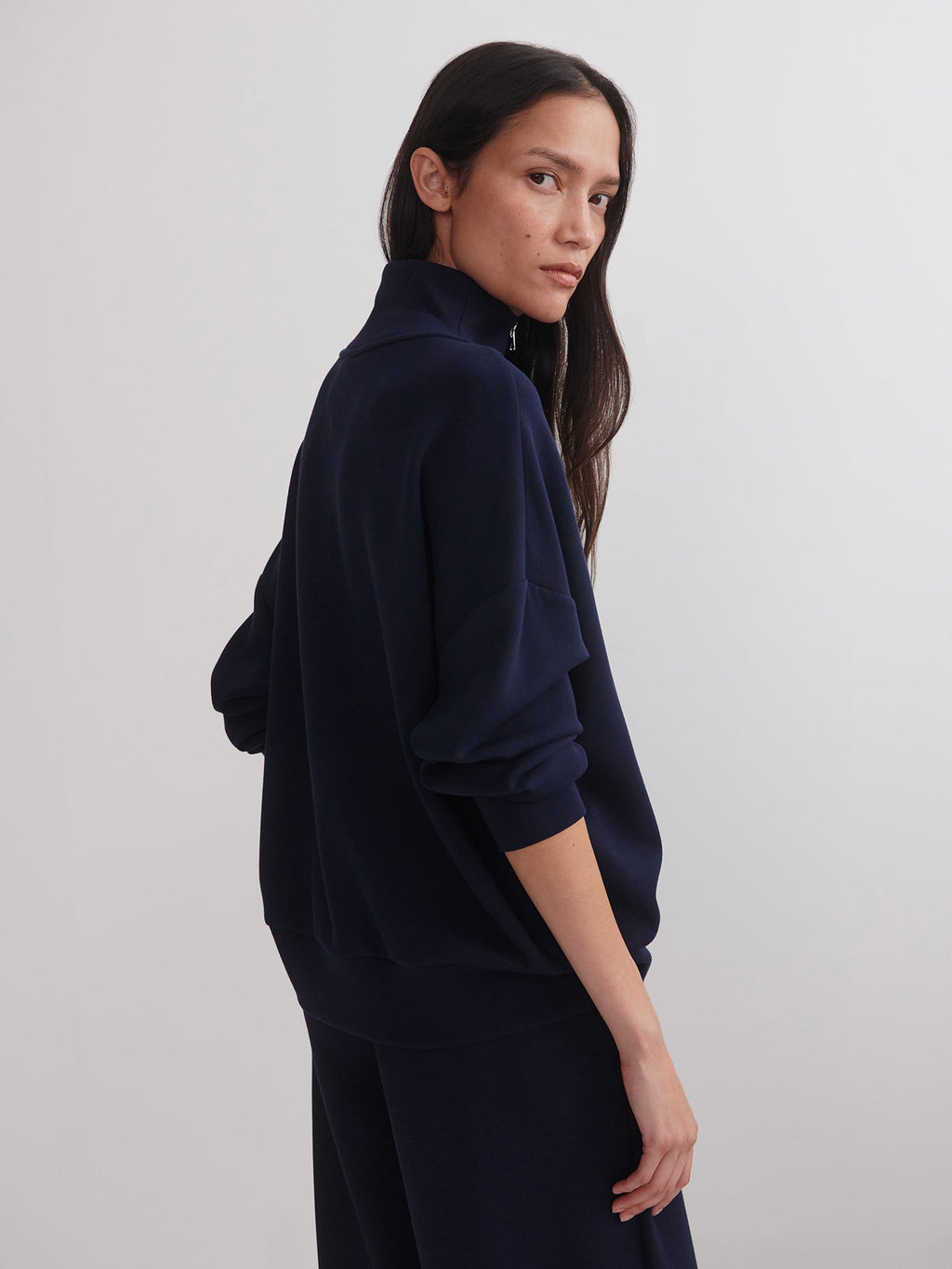 Varley Hawley Half Zip Sweat - Navy